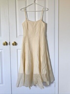 Yoomini Cream Ruffle Strap Maxi Dress